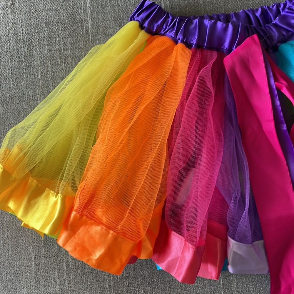 Belababy girl rainbow tulle skirt Size L - Picture 4 of 7